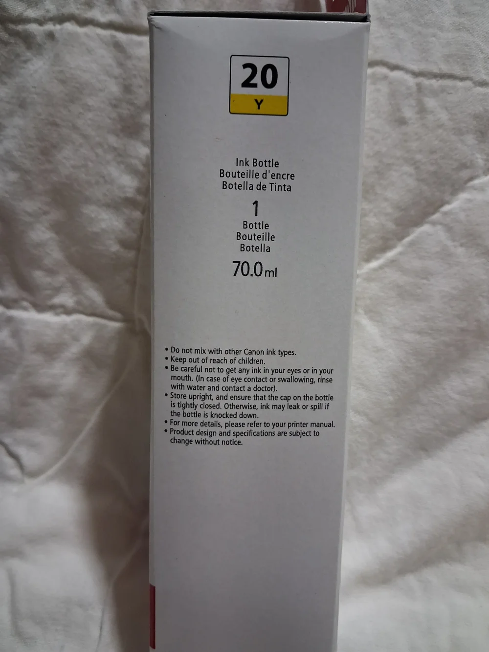 Canon Yellow PIXMA 20 Ink Bottle